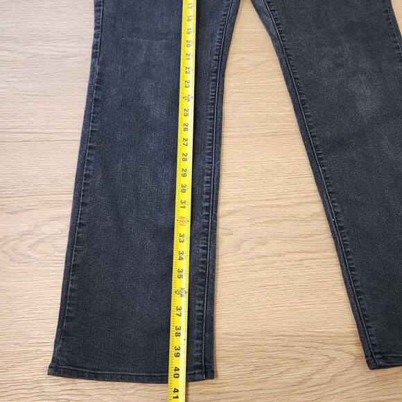 Levis 505 Denim Jeans womens 32 Straight Leg Black Faded Rockstar Grunge 36x32 - Picture 8 of 12